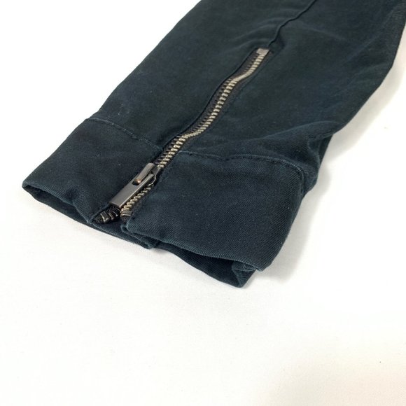 Kate Spade Side Zip Black Moto Bomber Jacket L - Picture 4 of 11